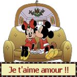 Gif Je t'aime Amour Mickey Minnie