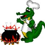 Gif Crocodile Cuisinier