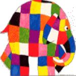 Gif Éléphant Multicolore