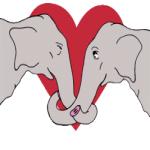 Gif Éléphants Amoureux 2