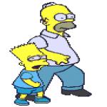 Gif Bart et Homer Simpson