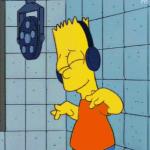 Gif Bart Simpson chanteur
