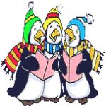 Gif Trio Pingouins Chantent
